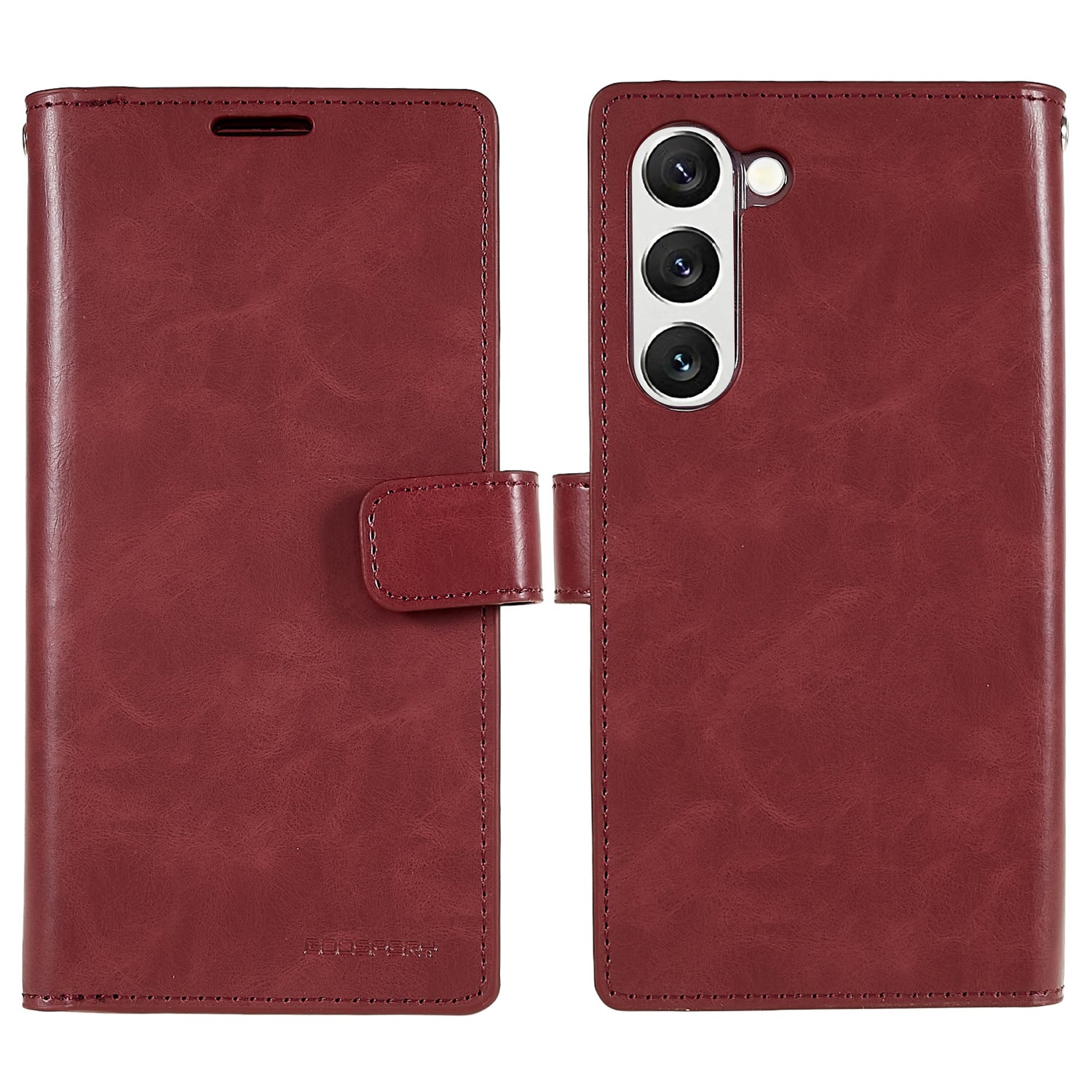 MERCURY GOOSPERY Mansoor Series for Samsung Galaxy S23 Multiple Card Slots Leather Phone Case Anti-scratch Wallet Cover MERCURY GOOSPERY Mansoor Series for Samsung Galaxy S23 Multiple Card Slots Leather Phone Case Anti-scratch Wallet Cover